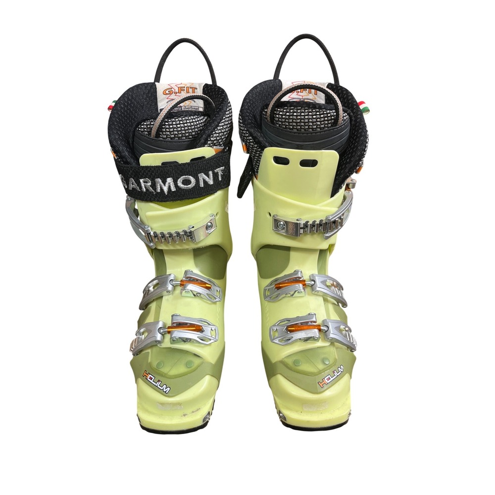 Garmont Helium G-Fit Ski Boots Mens 11 Lime Green Alpine Touring Walk Mode